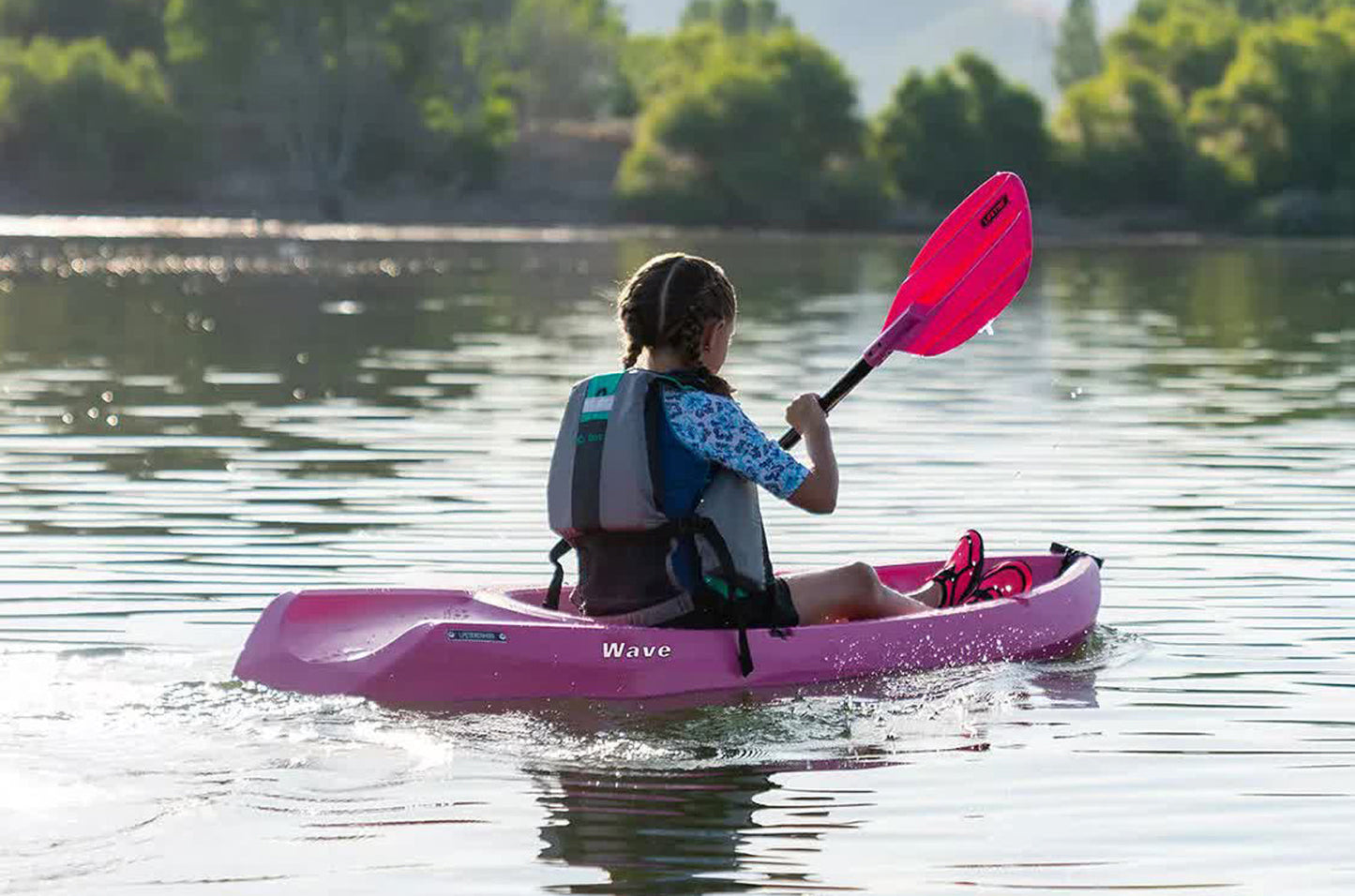 Youth Kids 6' Kayak with Paddle Included 132 lb Capacity Lifetime Wave