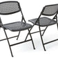 Black Folding Chairs Fold Up Ventilated Plastic Seat 4 or 40 pack Mity Lite Flex