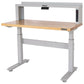 Adjustable Height Electric Workbench Work Table Bench 48" x 24" Solid Wood Top