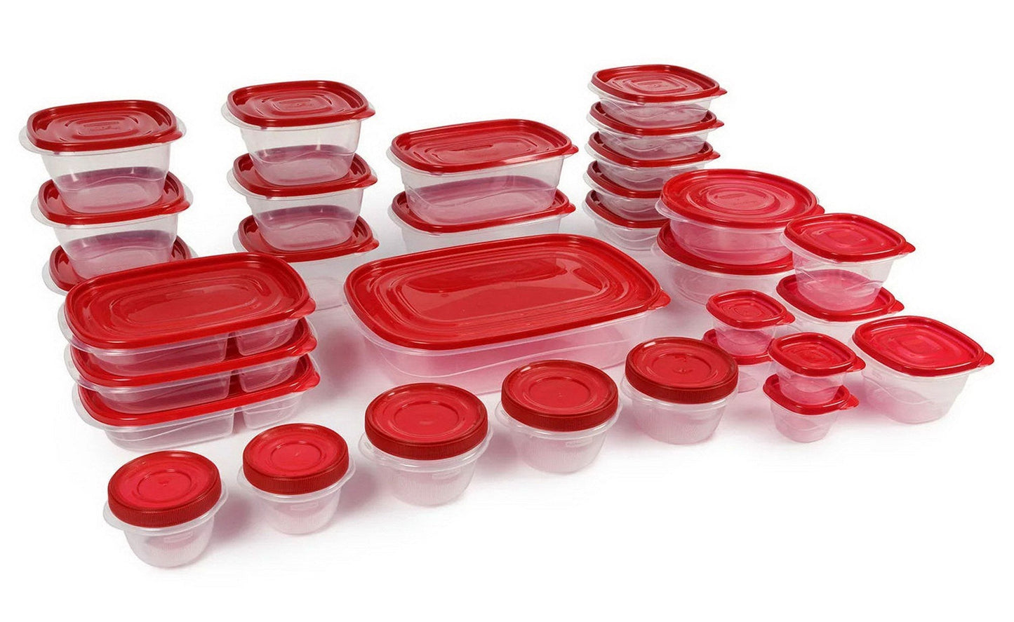 Rubbermaid 64 Piece Food Storage Containers Set Plastic TakeAlongs