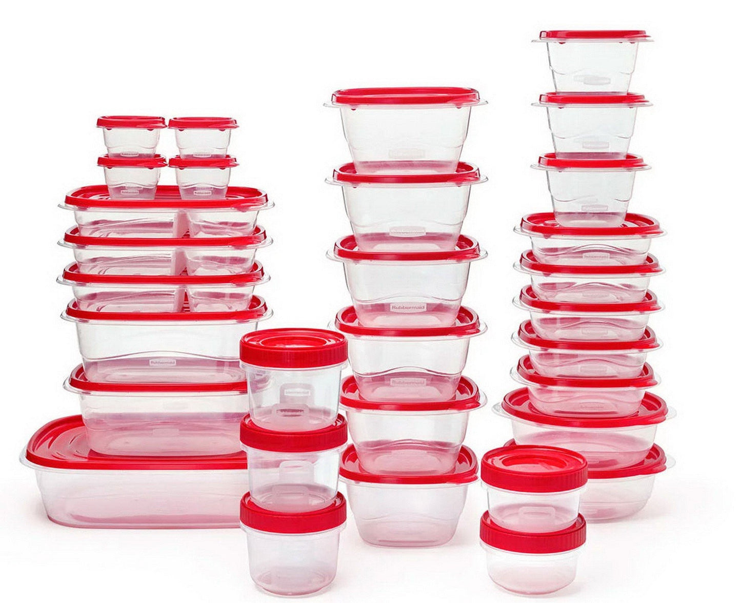 Rubbermaid 64 Piece Food Storage Containers Set Plastic TakeAlongs