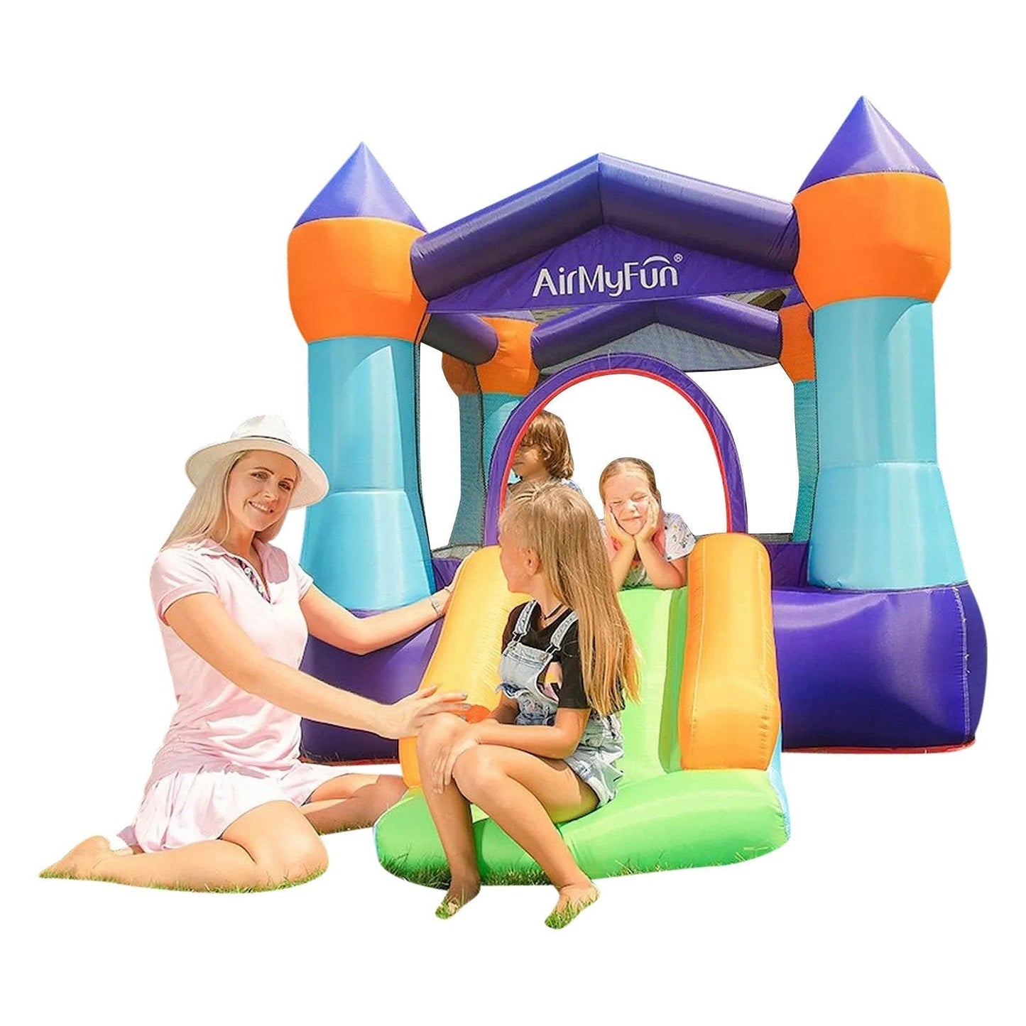 Inflatable Bounce House Jump Castle 2 Kids Slide Indoor Outdoor Jumping Fort